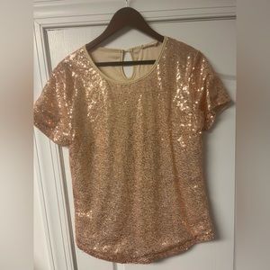 Spadehill Rose-gold Sequin shirt